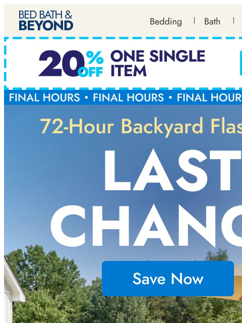 bedbathandbeyond newsletter: Final hours for up to 60% off