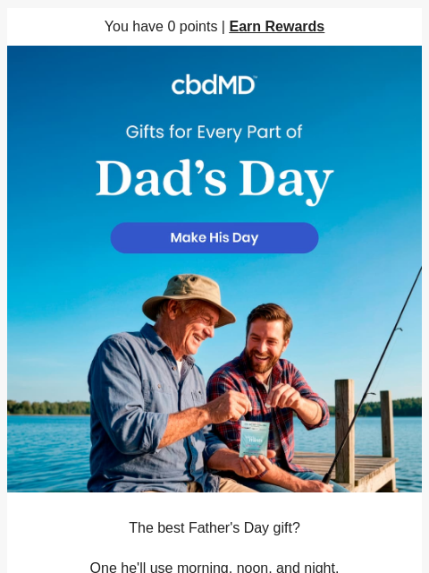 cbdmd newsletter: PSA: Father’s Day is Coming