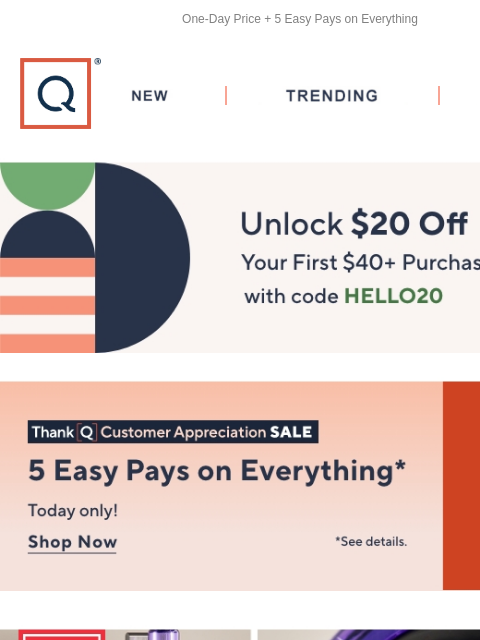 One-Day Price + 5 Easy Pays on Everything QVC New TRENDING DEALS Unlock $20 off Your First Purchase 5 Easy Pays Dyson TSV Picked for You Northern Nights 3" Zoned Memory Foam Mattress Topper -