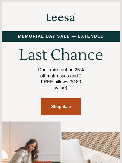 Last chance for 25% off mattresses + 2 FREE pillows ͏ ͏ ͏ ͏ ͏ ͏ ͏ ͏ ͏ ͏ ͏ ͏ ͏ ͏ ͏ ͏ ͏ ͏ ͏ ͏ ͏ ͏ ͏ ͏ ͏ ͏ ͏ ͏ ͏ ͏ ͏ ͏ ͏ ͏ ͏ ͏ ͏ ͏ ͏ ͏ ͏ ͏ ͏ ͏ ͏ ͏ ͏ ͏ ͏ ͏ ͏ ͏ ͏ ͏ ͏ ͏ ͏ ͏ ͏ ͏ ͏ ͏ ͏ ͏ ͏ ͏ ͏ ͏ ͏ ͏ ͏ ͏ ͏ ͏ ͏