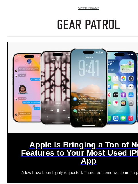 Plus, a new mid-century Airstream, city-ready sling bag and more Plus, a new mid-century Airstream, city-ready sling bag and more View in Browser Apple Is Bringing a Ton of New Features to Your Most