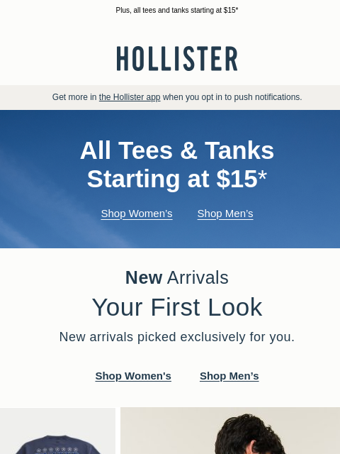 hollisterco newsletter: Just in: NEW ARRIVALS 🆕 🆕 🆕