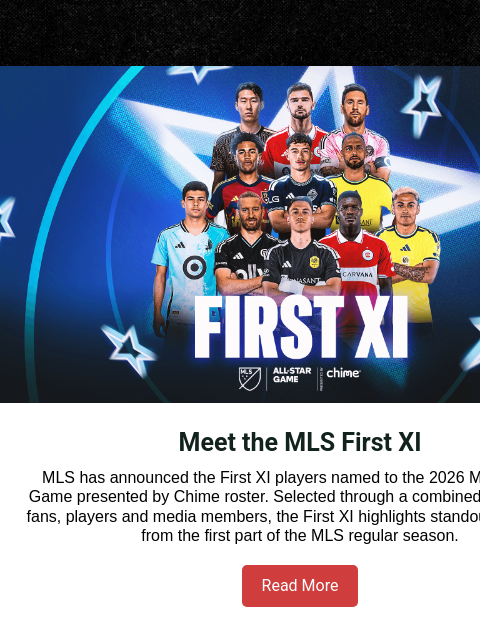 mlssoccer newsletter: MLS names First XI for 2026 All-Star Game roster