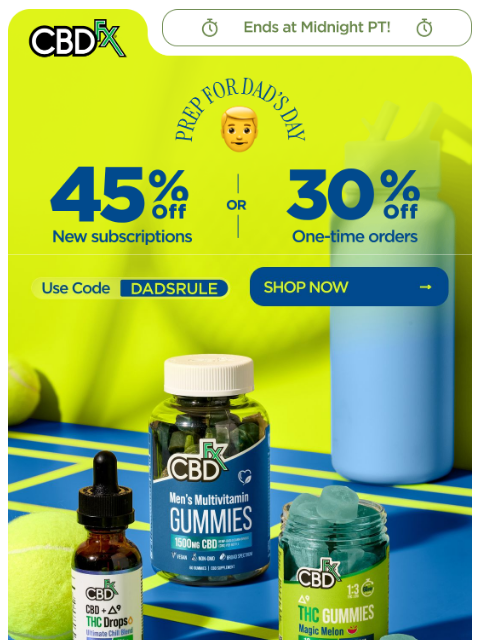 cbdfx newsletter: Last Day: up to 45% OFF sitewide!