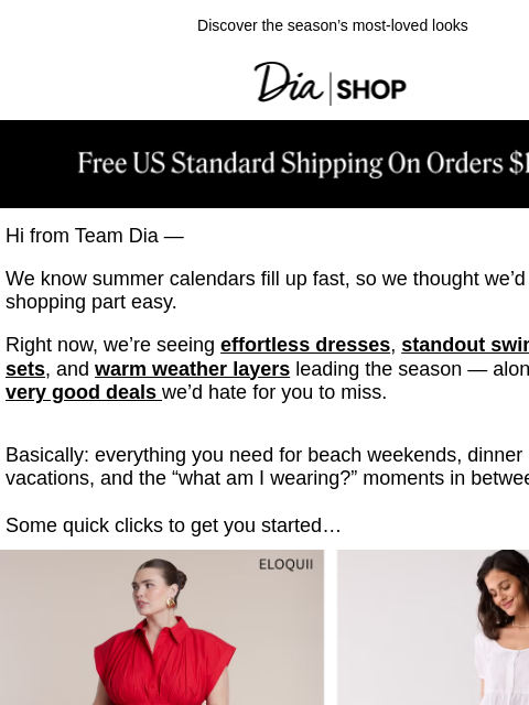 dia newsletter: Your Best-Dressed Summer Is Here 🤍