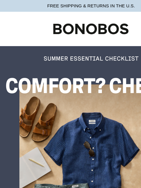 bonobos newsletter: Your Summer Style Checklist