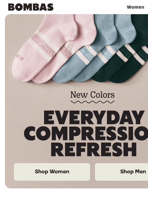 bombas newsletter: New Colors in Best-Selling Compression