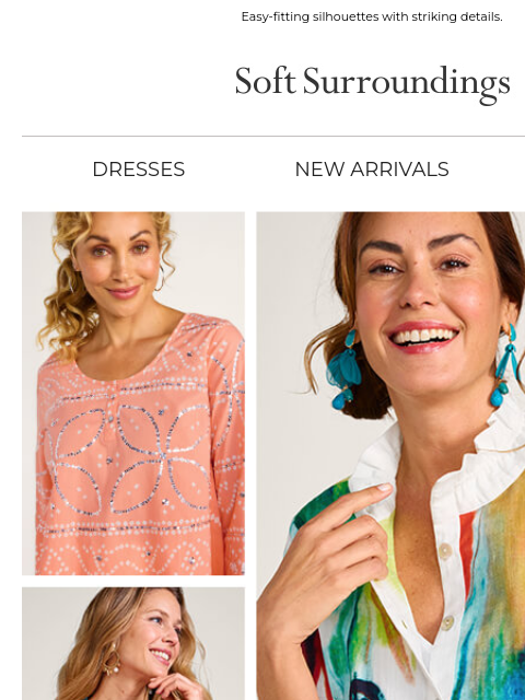softsurroundings newsletter: New, Eye-Catching Tops