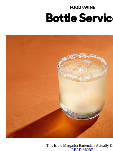 foodandwine newsletter: This Is the Margarita Bartenders Actually Drink