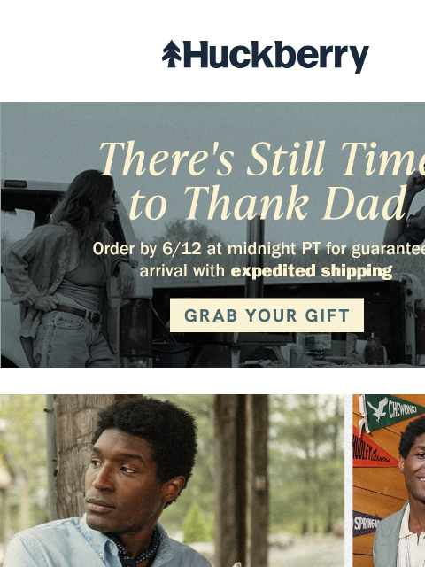 huckberry newsletter: Don''t text. We’ll be at the lake.