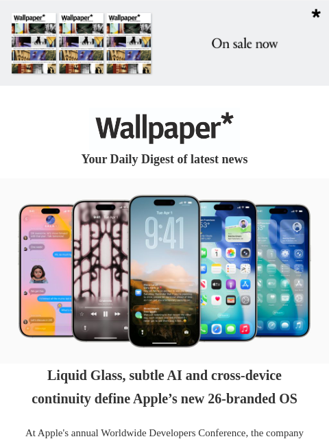Plus, Tadao Ando's first watch, a Burberry takeover and the Australian Interior Design Awards ‌ ‌ ‌ ‌ ‌ ‌ ‌ ‌ ‌ ‌ ‌ ‌ ‌ Wallpaper* Your Daily Digest of latest news people in a sauna Liquid Glass,