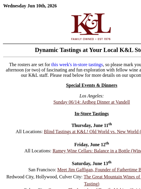 klwines newsletter: Blind Tasting Challenge, Ramey Cellars, Mountain W...