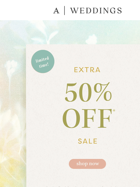 anthropologie newsletter: Sale is an extra 50% off!