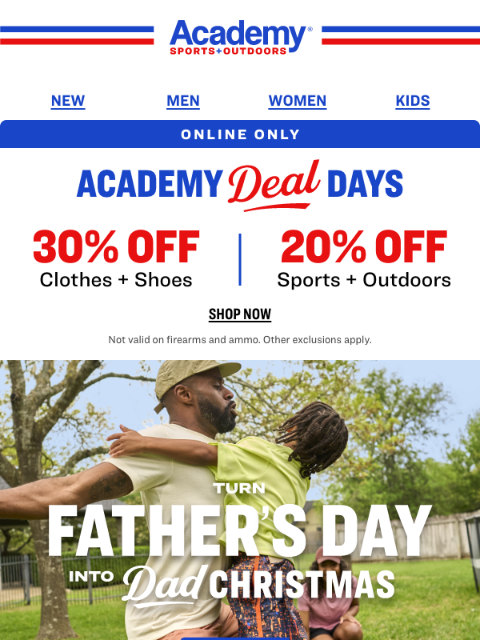 academy newsletter: Gifts for Dad: Save on Nike, Jordan, and More