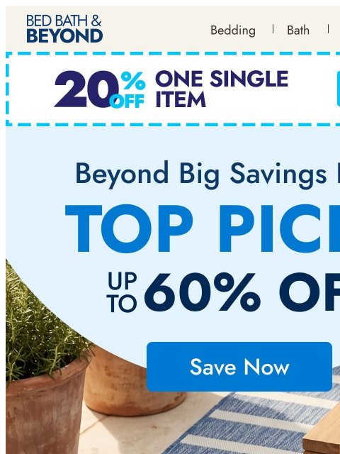 bedbathandbeyond newsletter: Customer favorites. Beyond big savings.
