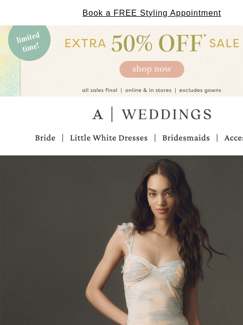anthropologie newsletter: Extra 50% off sale right now!