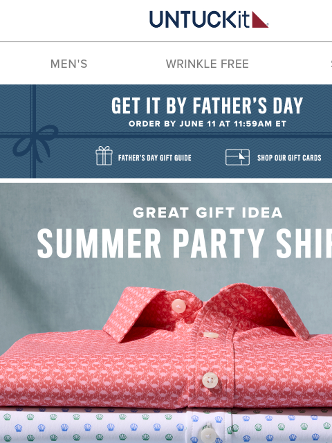 untuckit newsletter: 30% Off for Guys Who Bring the Party 🥳🍻