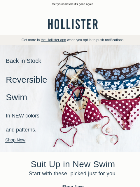 hollisterco newsletter: Refresh your denim collection.
