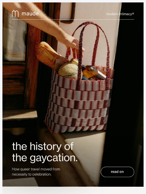 getmaude newsletter: the history of the gaycation.
