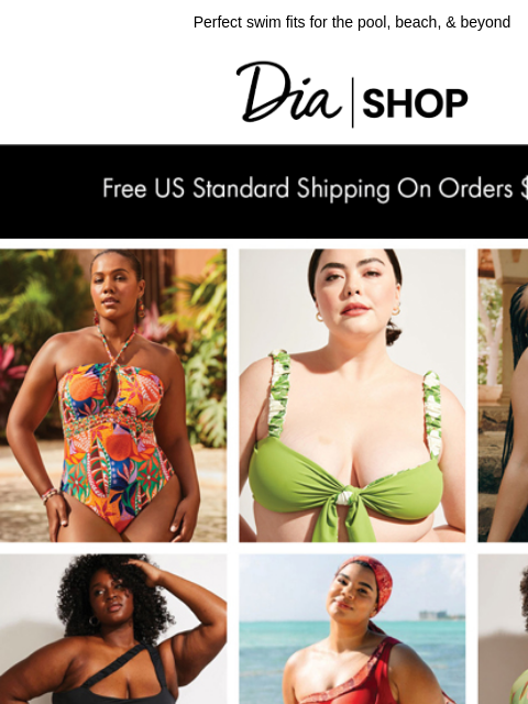 Perfect swim fits for the pool, beach, & beyond Dia & Co Shop YOU MAY ALSO LIKE Virtuoso Ruched Side Tie Bikini Bottom﻿ Virtuoso Ruched Side Tie Bikini Bottom﻿ SHOP NOW﻿ The Demi Spacer﻿ The