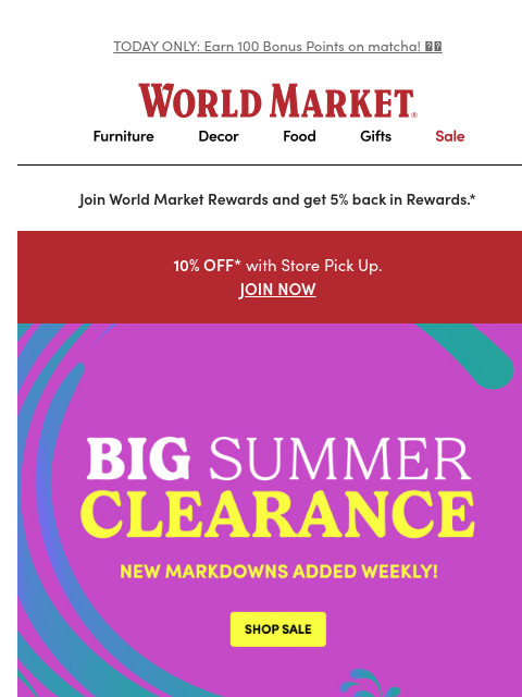 emailworldmarket newsletter: 👉 New markdowns just dropped