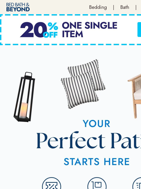 bedbathandbeyond newsletter: Your perfect patio starts here