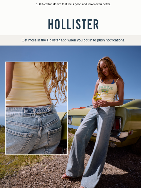 hollisterco newsletter: Find your Hollister Andi Adjustable Waist Denim.