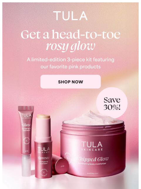tula newsletter: Smells like sparkling rosé 🥂 Whipped Glow is almo...