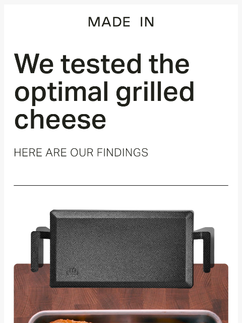 madeincookware newsletter: Eight sandwiches. One winner.