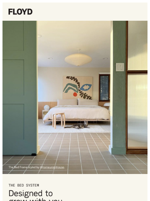 floydhome newsletter: At home with The Bed System