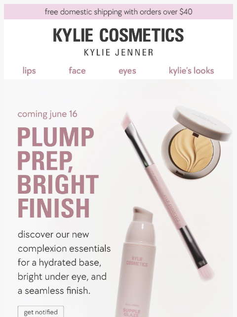 kyliecosmetics newsletter: COMING SOON: complexion essentials ✨