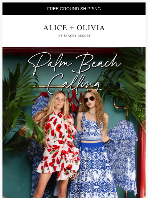 aliceandolivia newsletter: ALICE + OLIVIA x Coniglio Palm Beach