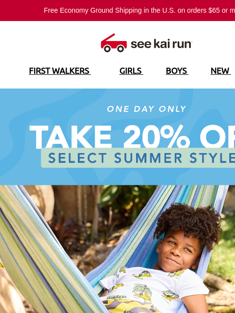 seekairun newsletter: 20% Off Select Summer Styles ☀️
