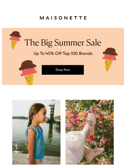 maisonette newsletter: The Big Summer Sale Is On