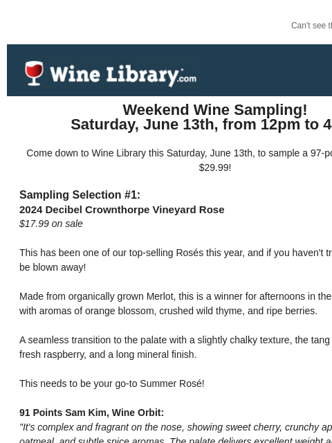 winelibrary newsletter: Sample a 97 Point, $90 Wine that we have on sale f...