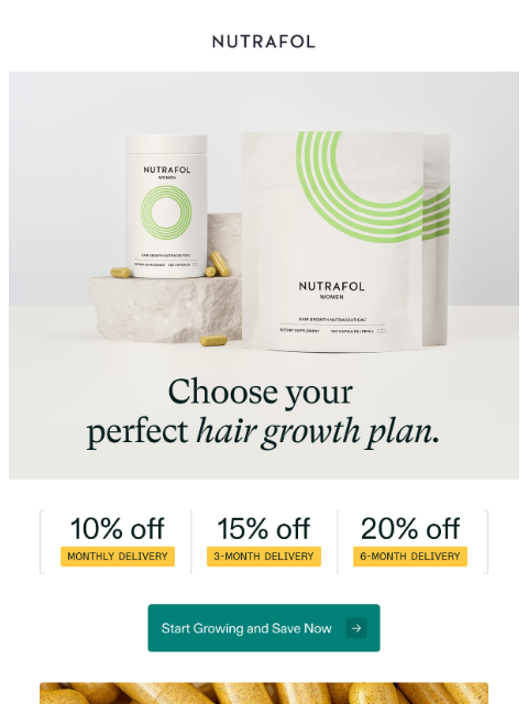 nutrafol newsletter: Up to 20% off and free shipping.