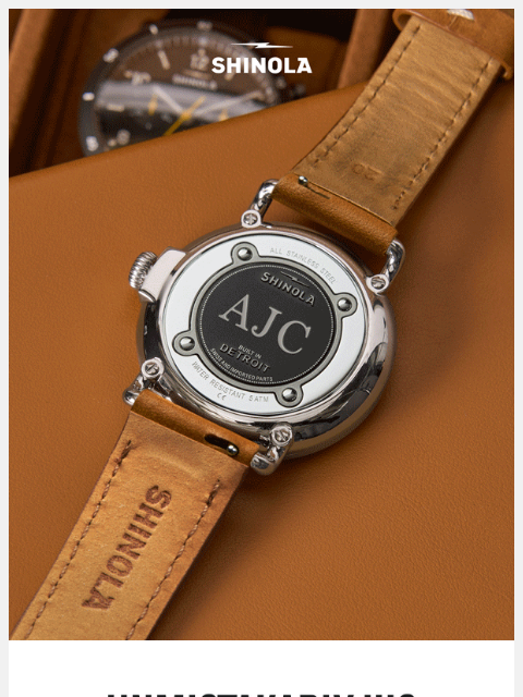 shinola newsletter: Personalize His Father’s Day Gift