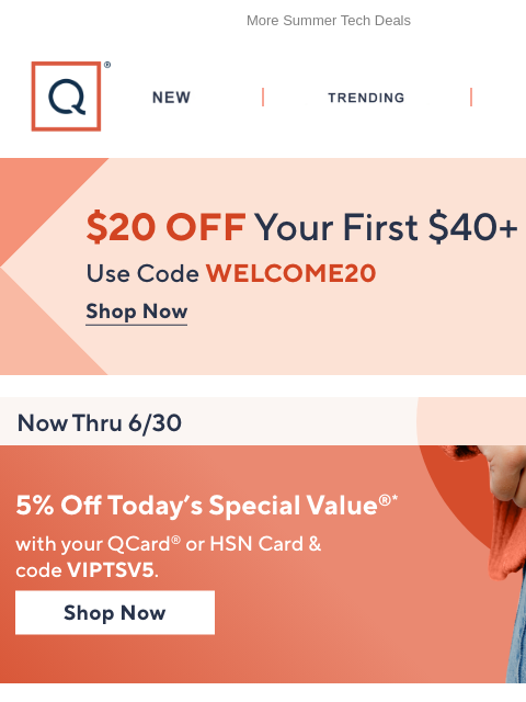 qvcemail newsletter: All Tech Ships Free + Tracfone TSV® + Get $20 Off