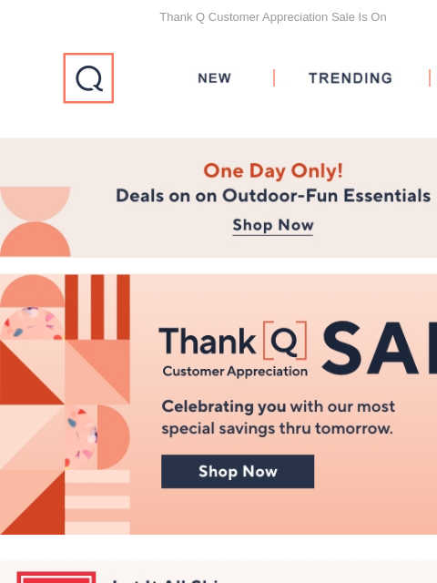 Thank Q Customer Appreciation Sale Is On QVC New TRENDING DEALS fashion brands sale Free Shipping TSV Summer Outfit Essentials Summer Outfit Essentials Summer Outfit Essentials Limitless AutoBoost 3-in