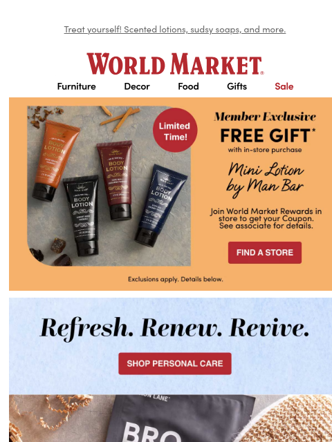 Treat yourself! Scented lotions, sudsy soaps, and more. ‌ ‌ ‌ ‌ ‌ ‌ ‌ ‌ ‌ ‌ ‌ ‌ ‌ ‌ ‌ ‌ ‌ ‌ ‌ ‌ ‌ ‌ ‌ ‌ ‌ ‌ ‌ ‌ ‌ ‌ ‌ ‌ ‌ ‌ ‌ ‌ ‌ ‌ ‌ ‌ ‌ ‌ ‌ ‌ ‌ ‌ ‌ ‌ ‌ ‌ ‌ ‌ ‌ ‌ ‌ ‌ ‌ ‌ ‌ ‌ ‌ ‌ ‌ ‌ ‌ ‌ ‌ ‌ ‌ ‌ ‌ ‌ ‌