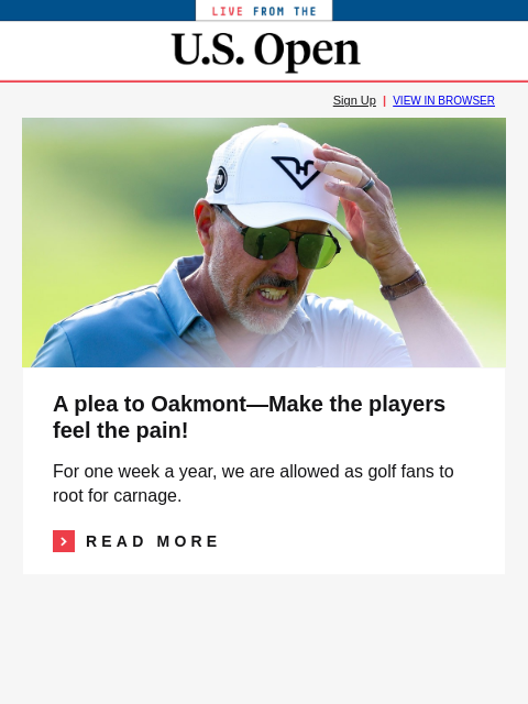 Why Bryson's claim that an 18-handicap might not break 200 at Oakmont isn't crazy GolfDigest Sign Up | VIEW IN BROWSER Oakmont A plea to Oakmont—Make the players feel the pain! For one week a