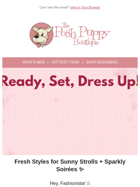 poshpuppyboutique newsletter: Dressed to Impress: New Looks for Your Stylish Pup...