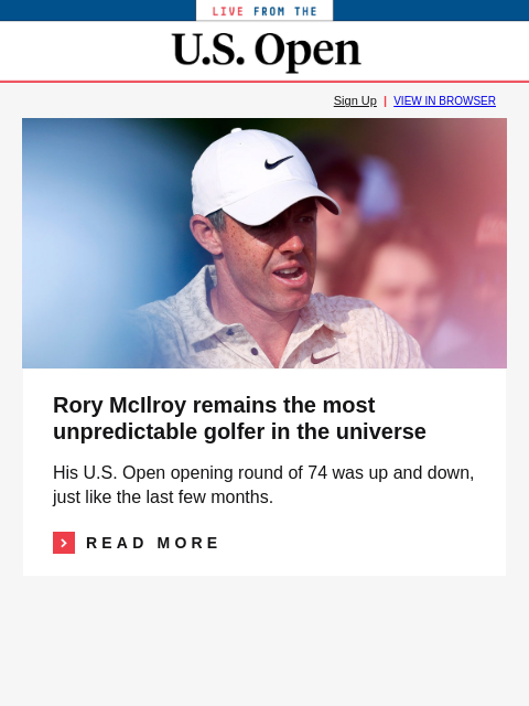 Patrick Reed makes Oakmont history with ALBATROSS GolfDigest Sign Up | VIEW IN BROWSER Rory McIlroy Rory McIlroy remains the most unpredictable golfer in the universe His US Open opening round of 74
