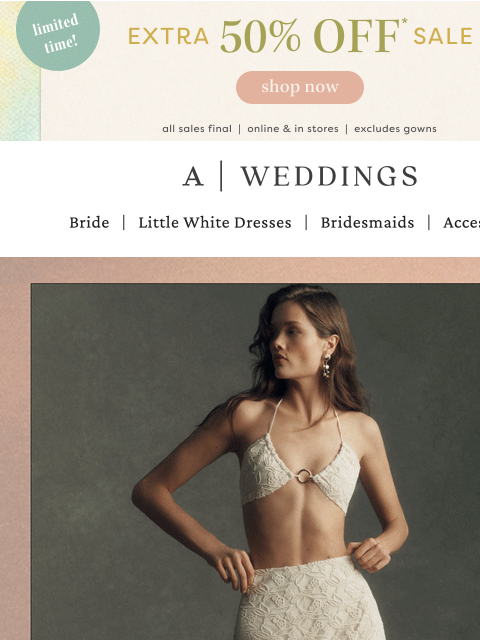 anthropologie newsletter: Extra 50% off on sale styles!