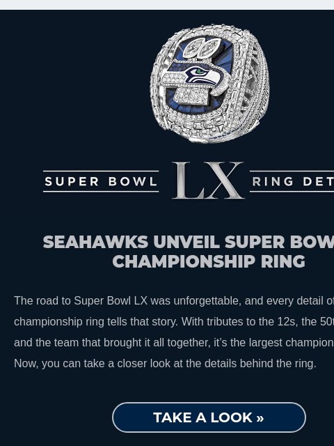 seahawksemail newsletter: 💍 Unveiling The Seahawks Super Bowl LX Ring!