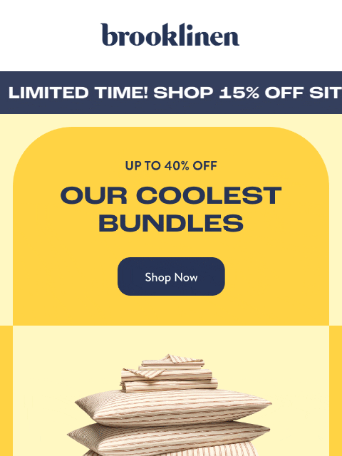 brooklinen newsletter: Sale! Sale! Sale!