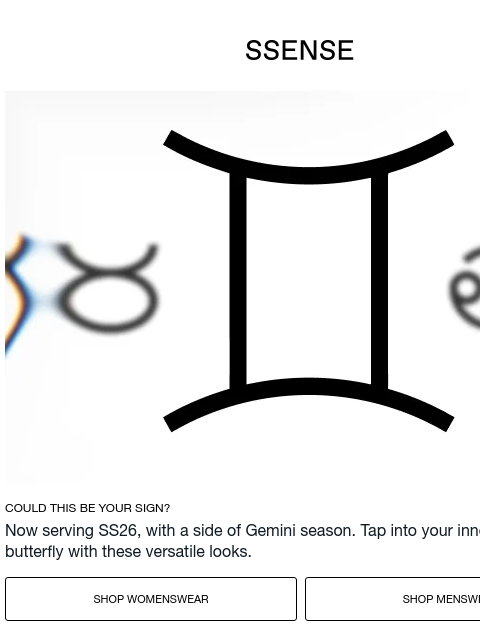 ssense newsletter: Dress Like a Real Gem(ini)