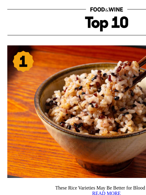 foodandwine newsletter: These Rice Varieties May Be Better for Blood Sugar