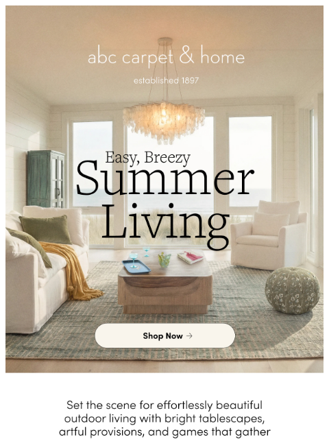 abchome newsletter: The Art of Gathering: Summer Edition