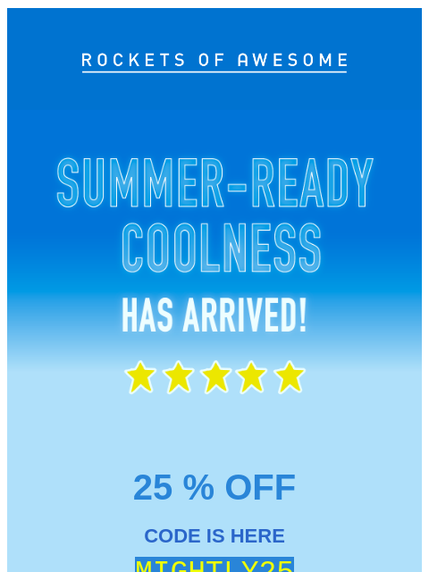 rocketsofawesome newsletter: The Softest Organic Cotton, 25% Off☁️